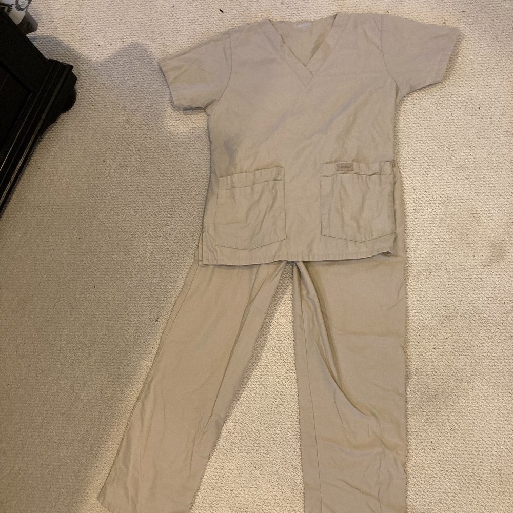 Landau Tan Scrubs (SET TOP & BOTTOM)